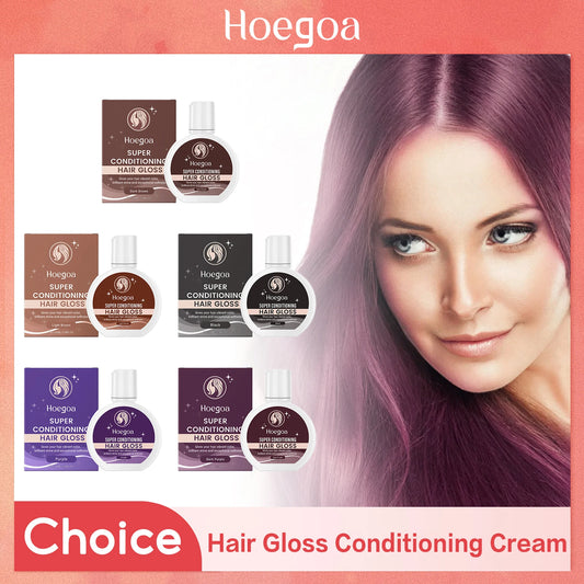 Super Hair Gloss Color Conditioning Enhance Color Boost Shine Deep Nourish Semi-Permanent Hair Color Conditioner For Brown Black