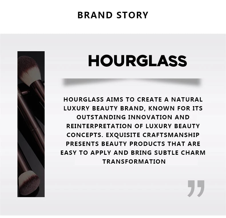 Hourglass Makeup Brush- No.22 Retractable Blush Brush Soft and Skin-friendly Fiber Hair Fashion Design Single Face Brush