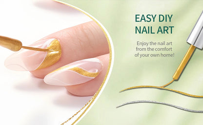 NAILPOP Gel Nail Polish Liner 8ML 5 Colors Nail Art Paint Gel for French Tips Swirls DIY Manicure Soak Off UV Cure with Brush