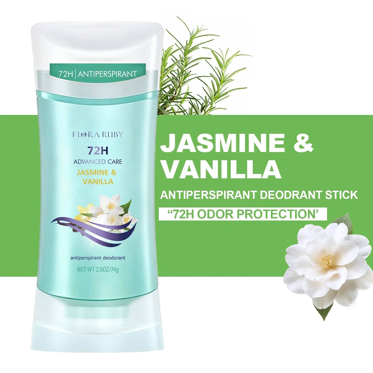 Deodorant Antiperspirant for Men Women Anti Underarm Body Odor Removal Cream 72H Lasting Fragrance Deodorants ,Daily Use 74g