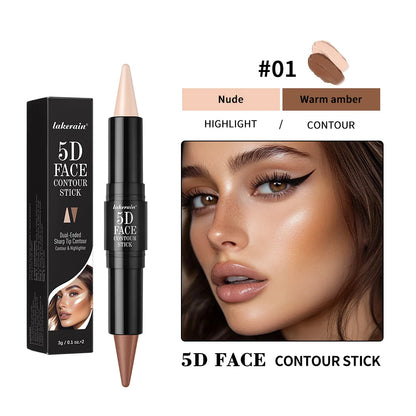 Contouring Stick with Double-headed Multi-use Contour Stick Contouring Foundation Contour Makeup Concealer Stick Pencil Cosmetic