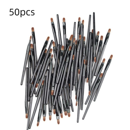 50Pcs Disposable Lip Brush Portable Gloss Cosmetic Applicator Professional Makeup Tool Wands Lip Liner Brush Eyeliner Brush