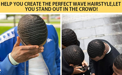 Shea Butter Wave Control Pomade Kit 360 Style Strong Hold Long Lasting Curly Hair Cream With Brush Silk Rag Cap Tool Accessony