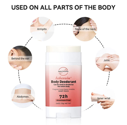 Long-term Fresh Fragrance Whole Body Deodorant Body Balm Deodorant For Men &Women To Remove Body Odor, 72 Hours Of Odor Control