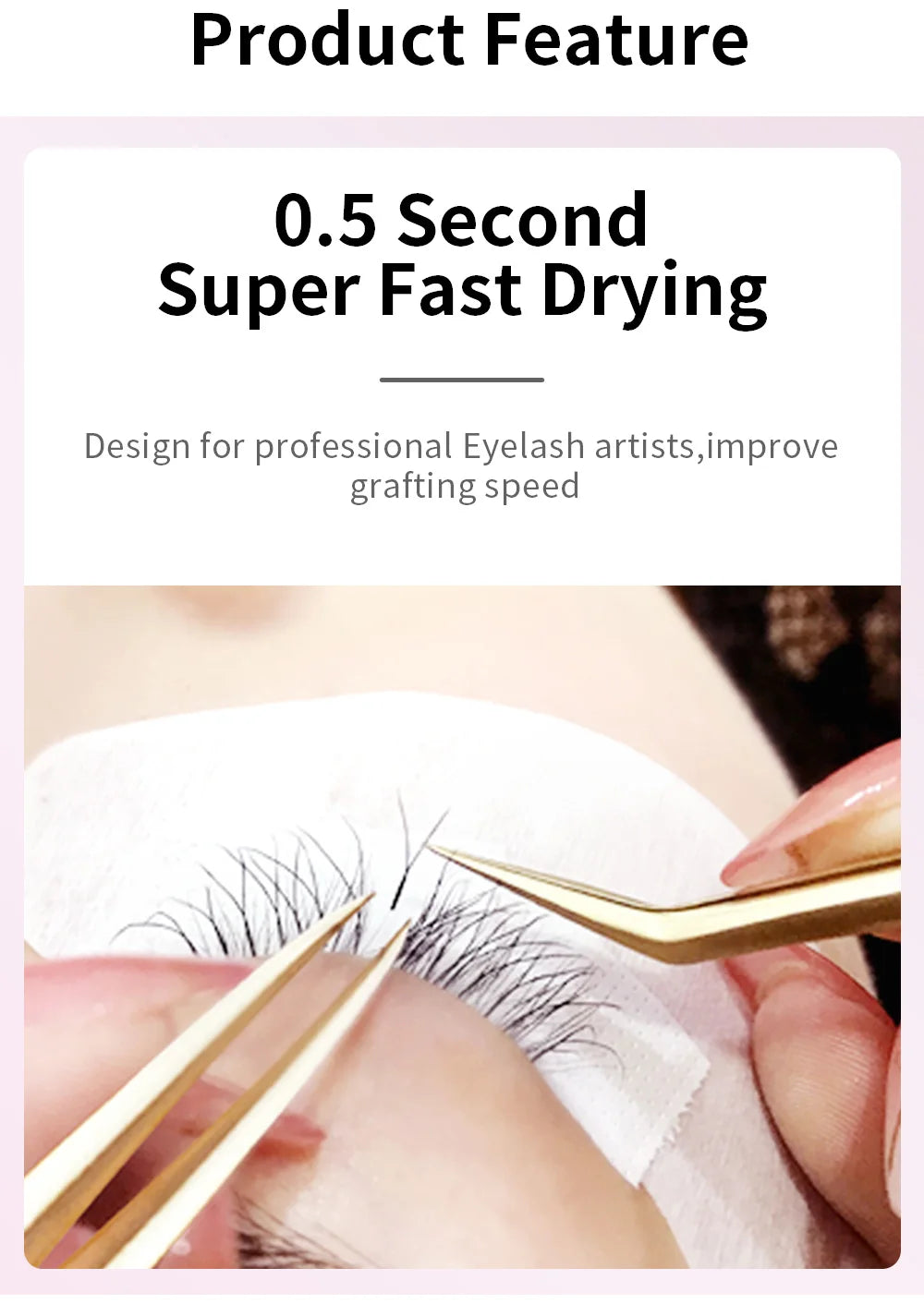 Eyelashes Glue For Professional 10ml 0.5 Second Fast Drying Long Lasting Lashes Adhesive Low Irritant Eyelash Extension Glue