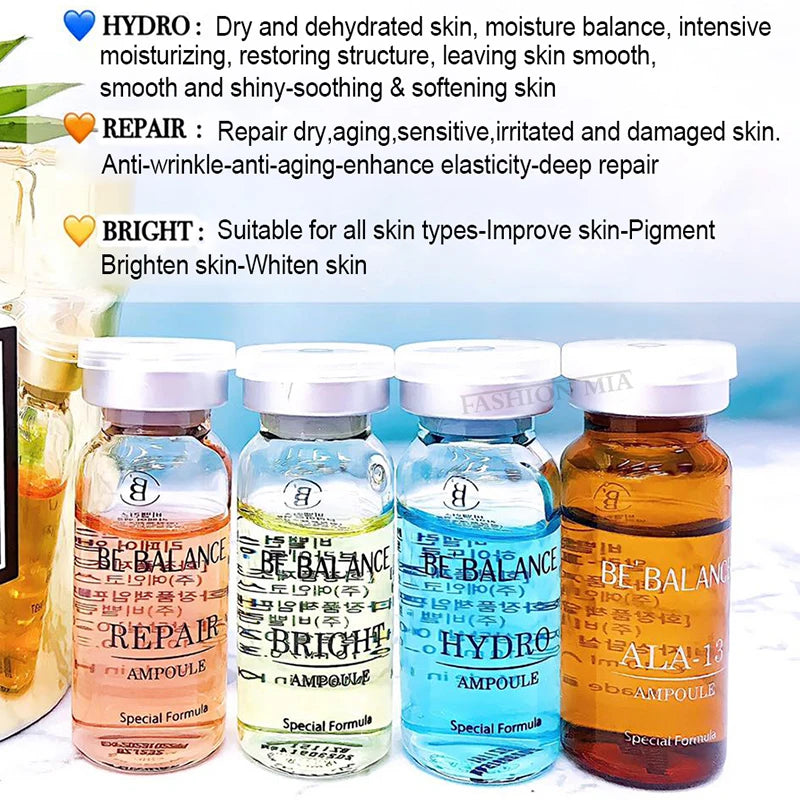 Korea 10ml Face Niacinamide Hyaluronic Acid Serum Ampoule Kit Deep Moisturizing Antioxidant Rejuvenating Skin Care