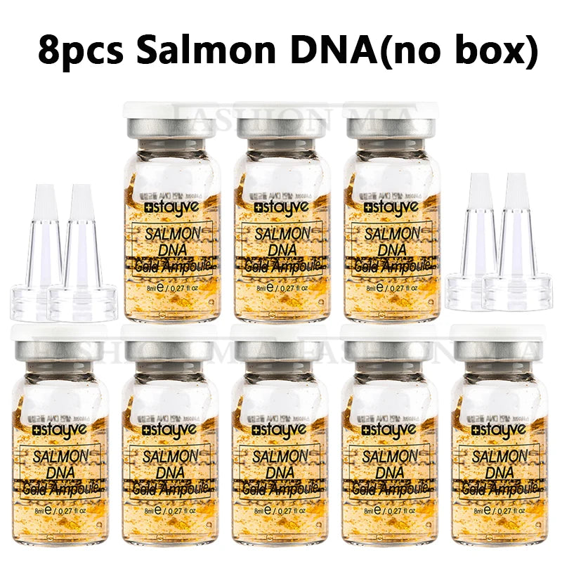 Stayve 8ml Salmon DNA Gold Ampoule Booster Serum Kit Repair Face Lighten melanin Brightening Whitening Moisturizing Care Skin