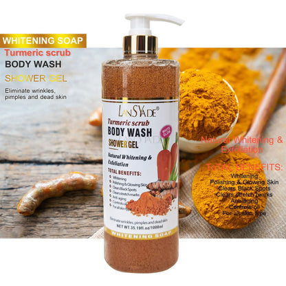 1000ml Scrub bath lotion silky smooth skin foam rich moisture skin toner brighten skin color anti-aging mild lasting fragrance