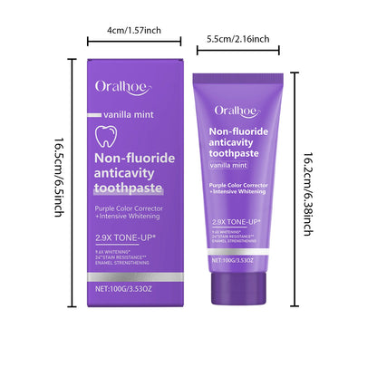 Teeth Restoration Mineral Powder Teeth Whitening Remove Stain Oral Clean Fresh Breath Improve Smell Purple Bleaching Toothpaste