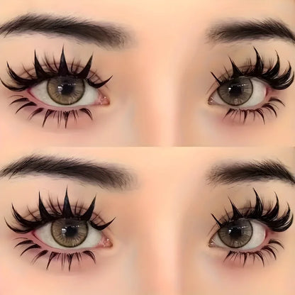5 pairs of dramatic manga style false eyelashes - thick doll eye makeup, suitable for role-playing and casual wear