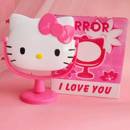 Hello Kitty Y mirror desktop makeup mirror rotatable small mirror elevated table mirror student dormitory home wholesale