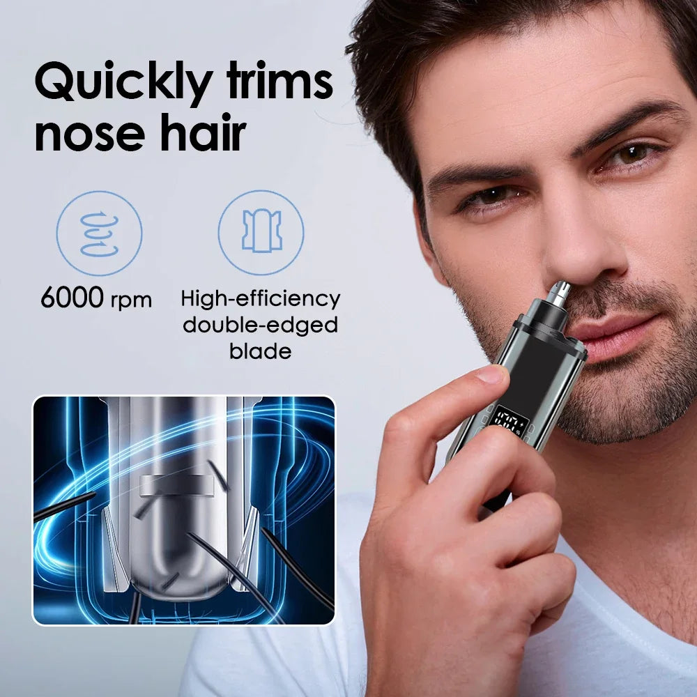 Electric Nose Hair Trimmer Clipper Rechargeable Multi-kinetic Shaving Unisex Automatic Washable Personal Care Appliances