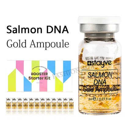 Stayve 8ml Salmon DNA Gold Ampoule Booster Serum Kit Repair Face Lighten melanin Brightening Whitening Moisturizing Care Skin