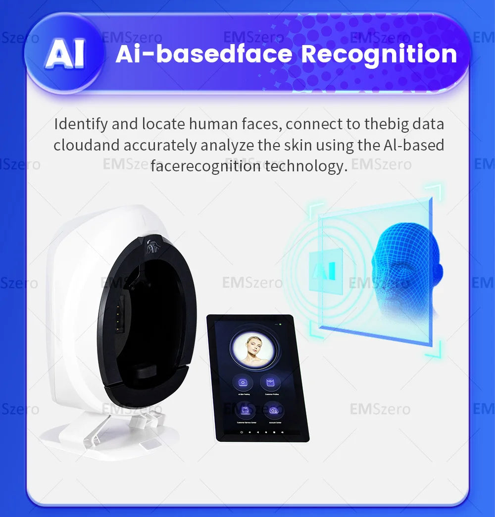 The best smart facial skin detection and analysis beauty instrument.Skin scan analysis anti-aging instrument