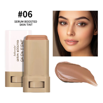 Lakerain Solid Tinted Moisturizing SerumB, Weightless, Breathable, Second-Skin Feel, eauty Balm Serum Boosted Skin Tint Makeup