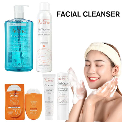 Deep Cleansing Facial Cleanser Removes Face Dirt Cleanser Whitening Cold Cream SPF 50+ Sunscreen Moisturizing Toner Skin Care