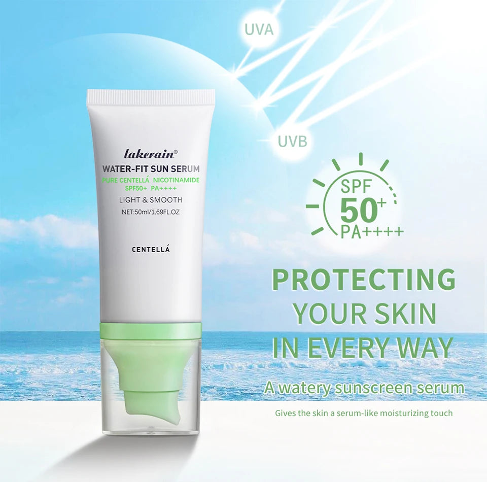 Sunscreen SPF 50 Centella Asiatica No Sticky Refreshing Sunscreen 50ml Sunscreen Essence for Dry Oily Sensitive Skincare