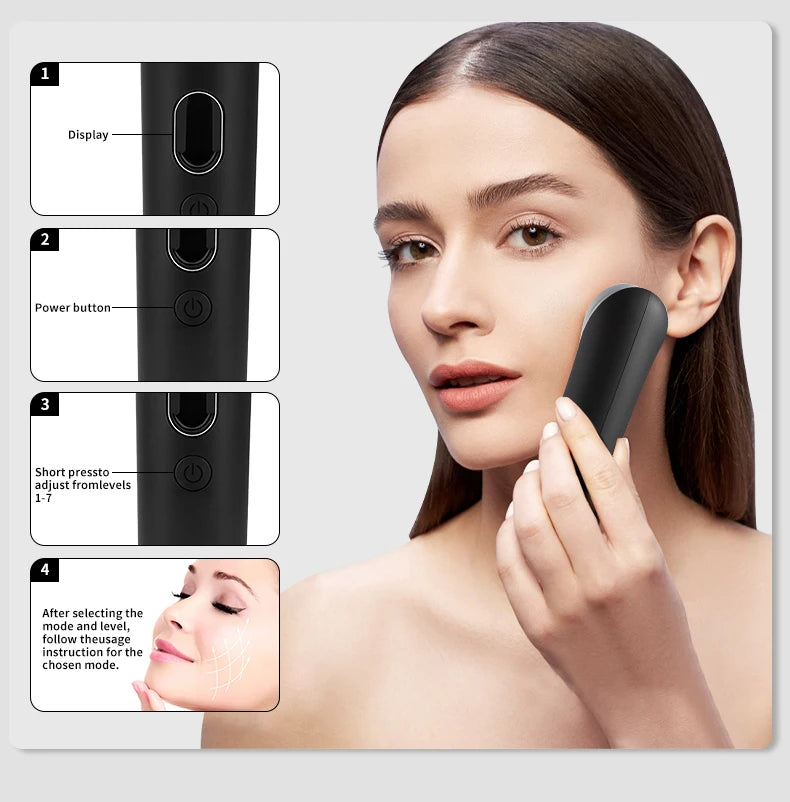 Electric Vibrating Age-R Booster Pro 7 Colors Led Facial Light Therapy Anti Wrinkle Brightening Beauty Device Rejuvenation Tool