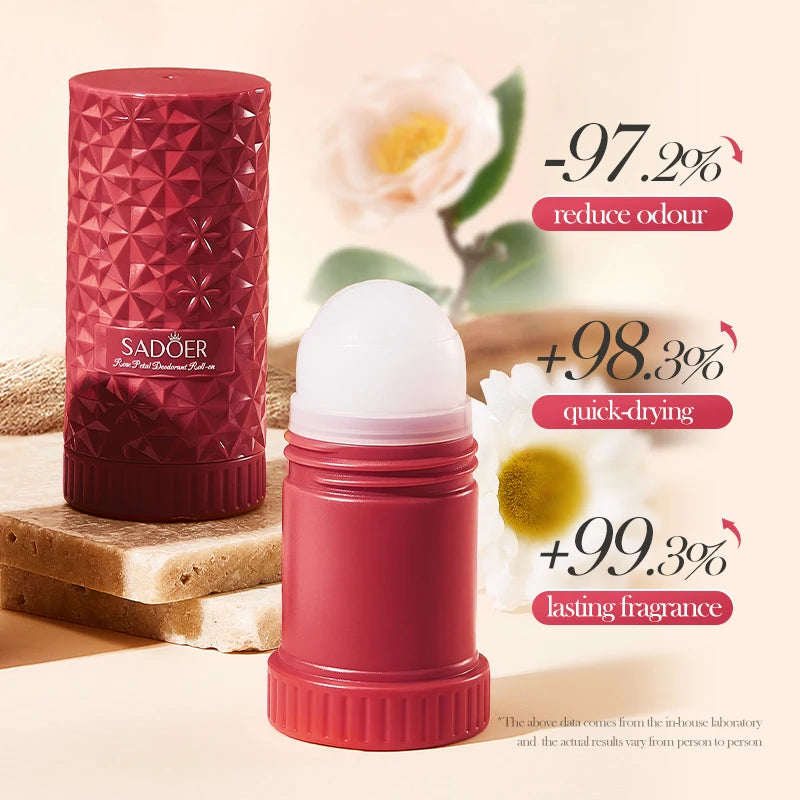SADOER Fragrant Anti Odor Body Cream Roll-On Beads Anti Sweating Odorless Scenting Underarm Neck Deodorant Refreshing Creams