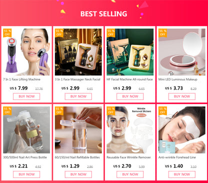 Electric Facial Beauty Devices Face Lifting Anti Wrinkle Facial Eye Massage with Face Cream Introducer Skin Rejuvenation