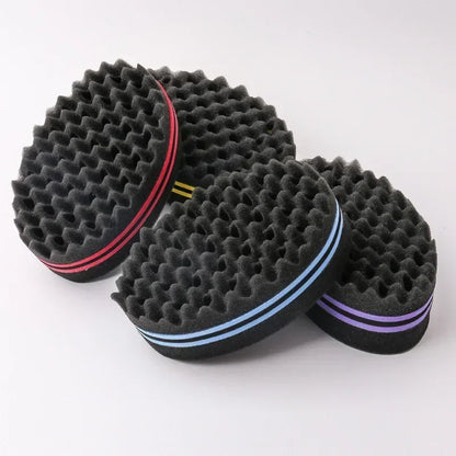Oval Double Sides Magic Twist Hair Brush Sponge Brush For Natural Afro Coil Wave Dread Sponge Brushes Hair Braids Braiding Hair