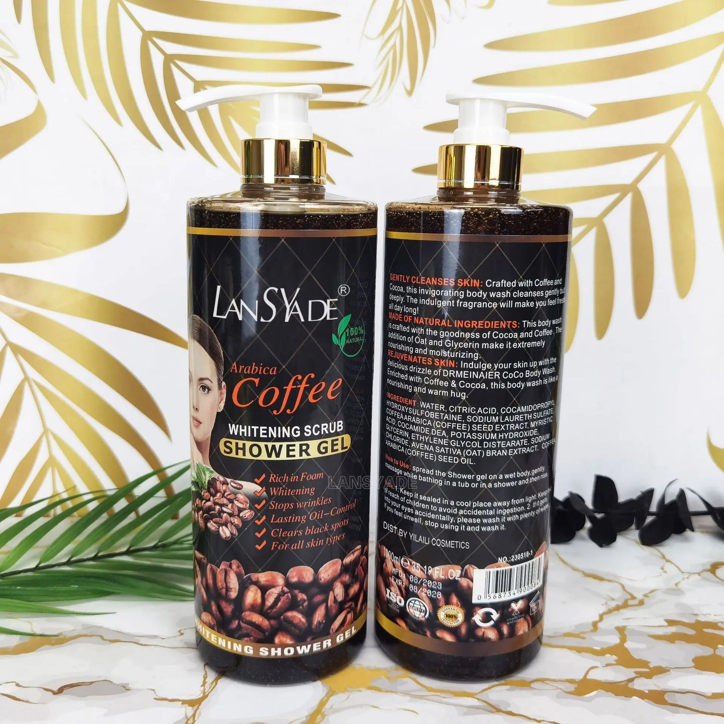 1000ml Scrub bath lotion silky smooth skin foam rich moisture skin toner brighten skin color anti-aging mild lasting fragrance