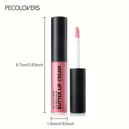 Butter Lip Cream Liquid Lipstick, Non-Sticky, Moisturizing High Pigment For Nude Red Sexy Lip Makeup Cosmetic