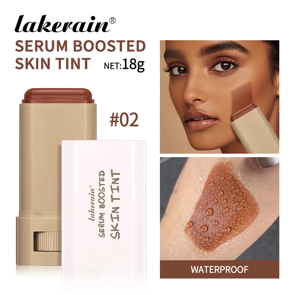 Lakerain Solid Tinted Moisturizing SerumB, Weightless, Breathable, Second-Skin Feel, eauty Balm Serum Boosted Skin Tint Makeup