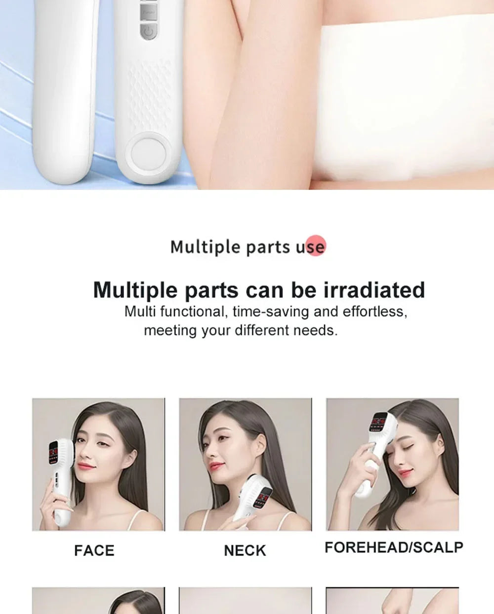 Red Light Infrared Therapy Beauty Device 2025 LED Facial Laser Therapy and Body Anti Aging Wrinkle Acne Pore Skin Tighten Whiten