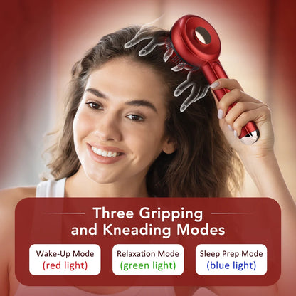 Electric Vibration Massage Comb Red Light Therapy Hair Growth Massage Scalp Brush Anti Hair Loss Liquid Oil Applicator Hair Care