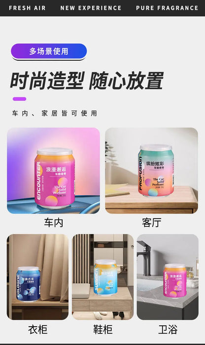 Car Aromatherapy Solid Perfume Cans Decoration Essential Oils Remove Odor Lasting Fragrance Home Deodorization Floral Fruity