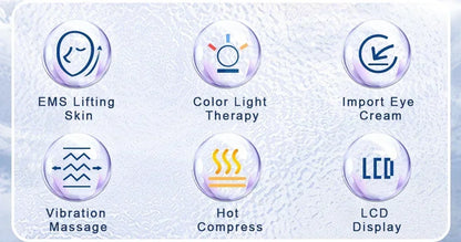 Electric Eye Massager EMS Microcurrent Skin Lifting Reduce Eye Wrinkles Remove Dark Circles Hot Vibration Beauty SkinCare Device
