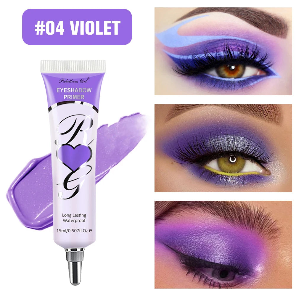 Eyeshadow primer, cut-off eyeshadow primer, concealer color, 24-hour makeup lasting, waterproof and sweat-proof