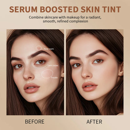 Lakerain Solid Tinted Moisturizing SerumB, Weightless, Breathable, Second-Skin Feel, eauty Balm Serum Boosted Skin Tint Makeup