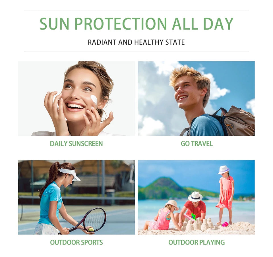 Sunscreen SPF 50 Centella Asiatica No Sticky Refreshing Sunscreen 50ml Sunscreen Essence for Dry Oily Sensitive Skincare