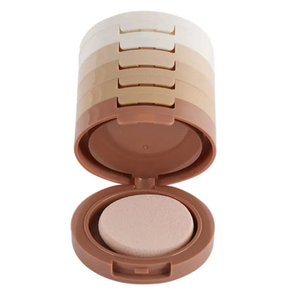 Concealer Contouring Powder, 5 Color 5 Decked Powder Tower, Brightening Skin Tone,Oil Control Makeup Loose Powder Setting Powder