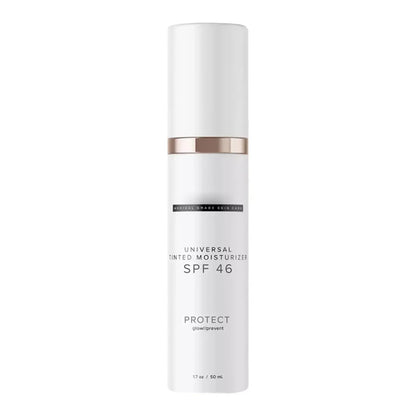 SPF46 Tinted Moisturizer with Hyaluronic Acid - Anti-Aging Sunscreen & Sheer Coverage Foundation for Daily UV Protection