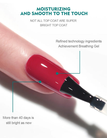 Nailpop 10ml Rubber Base Gel Top Coat Soak Off UV LED Gel Polish Nail Art Degisn Clear Long Lasting Varnish Nail Function Gel